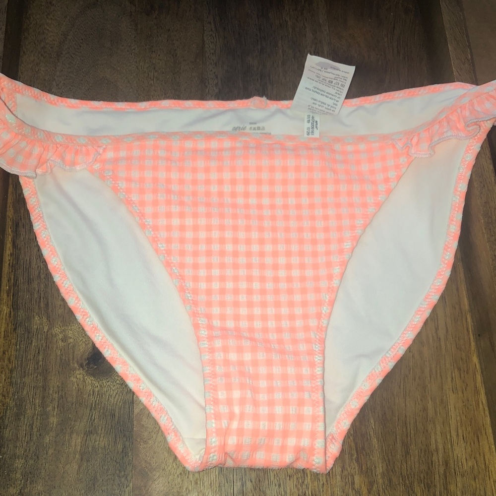 Aerie Pink Gingham Bikini Bottom Size Medium